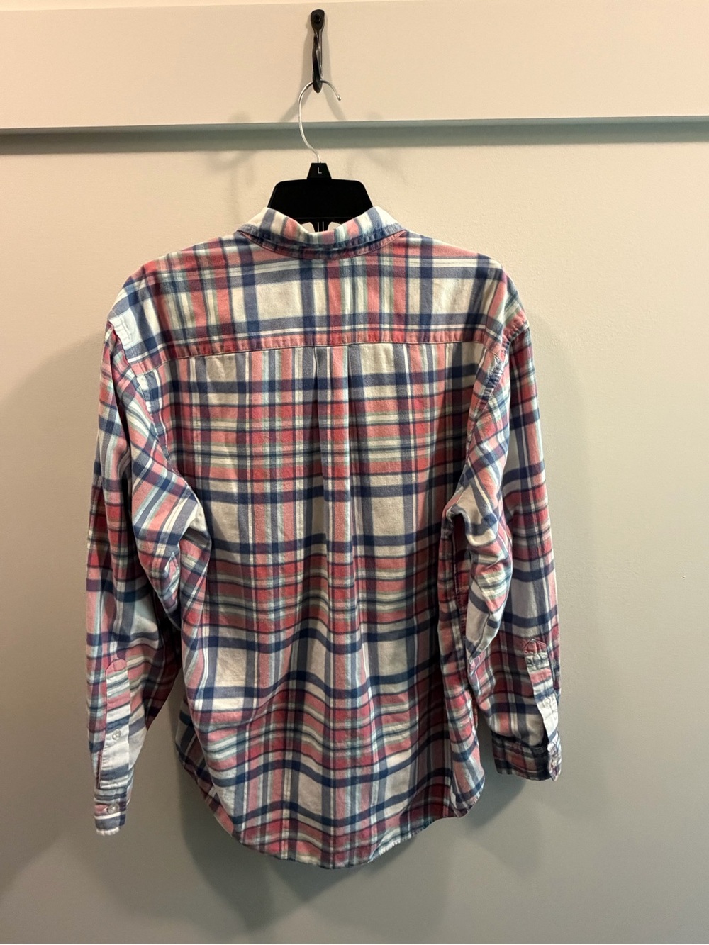 Men’s Whale Fit Vineyard Vines Blue, Pink, Green & White Plaid Button-Down Shirt - Picture 2 of 5